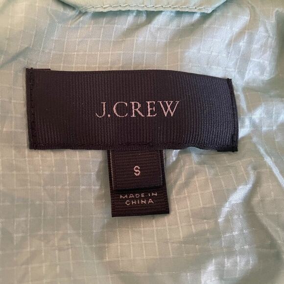J. Crew Lightweight Mint Green Quilted Zipper Outdoor Puffer Vest, S - Picture 7 of 11